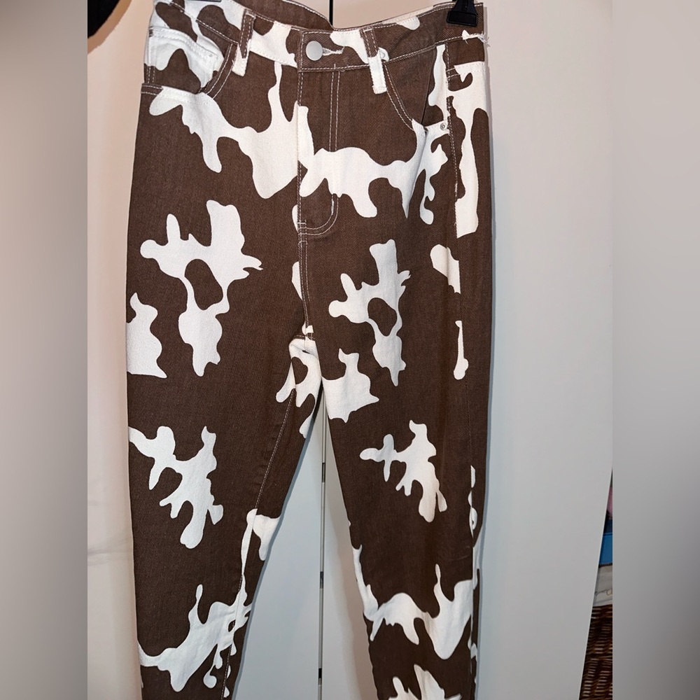 Shein Small Cow print pants